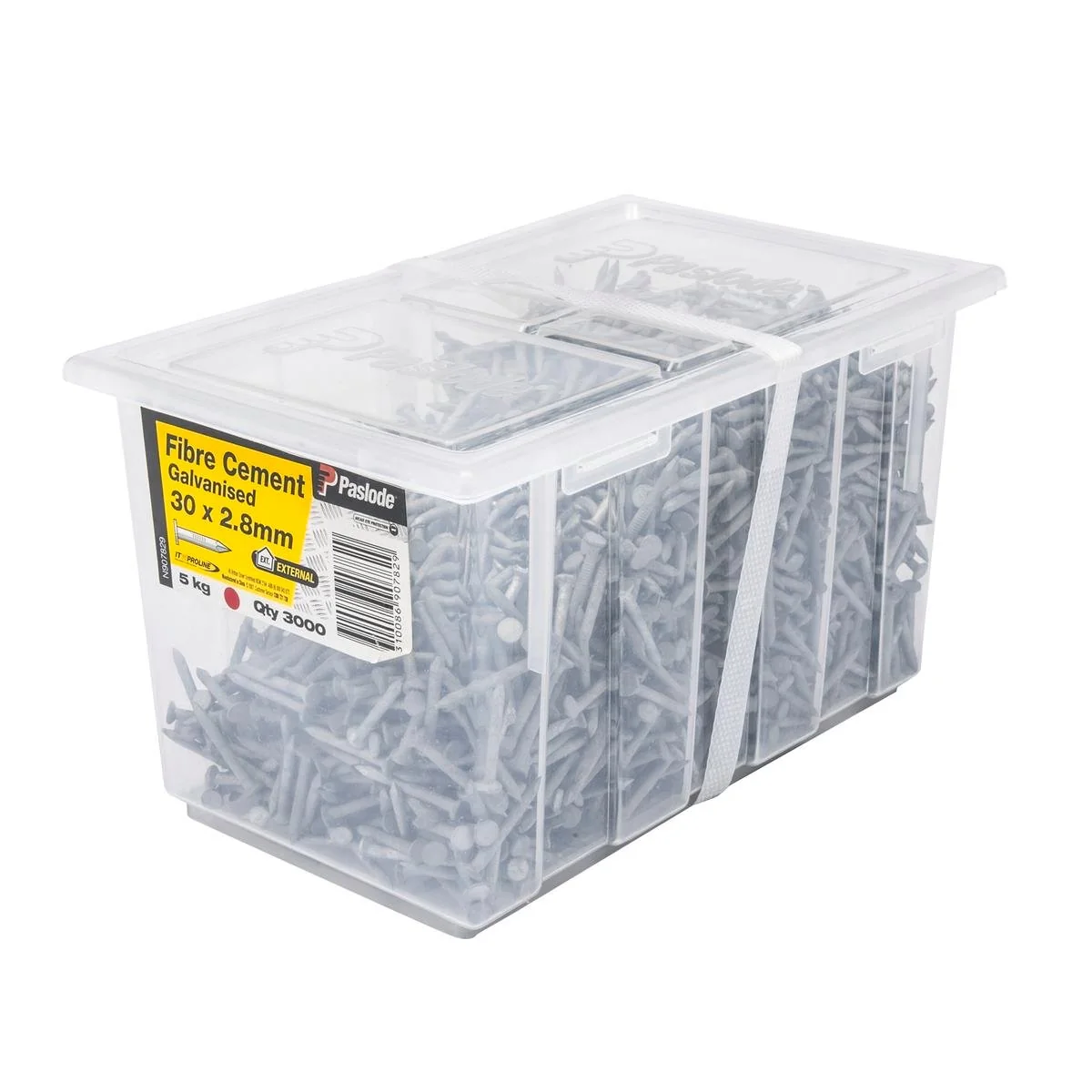 Paslode Galvanised Fibre Cement Nails 30 x 2 8mm 5kg Pack