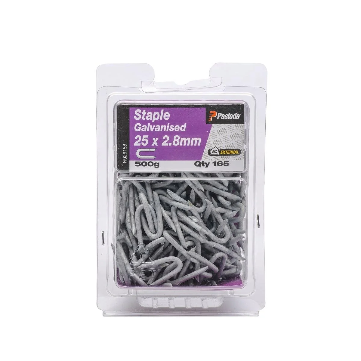 Paslode Galvanised Staple Nail 25mm x 2.8mm 500g Durable Fixing