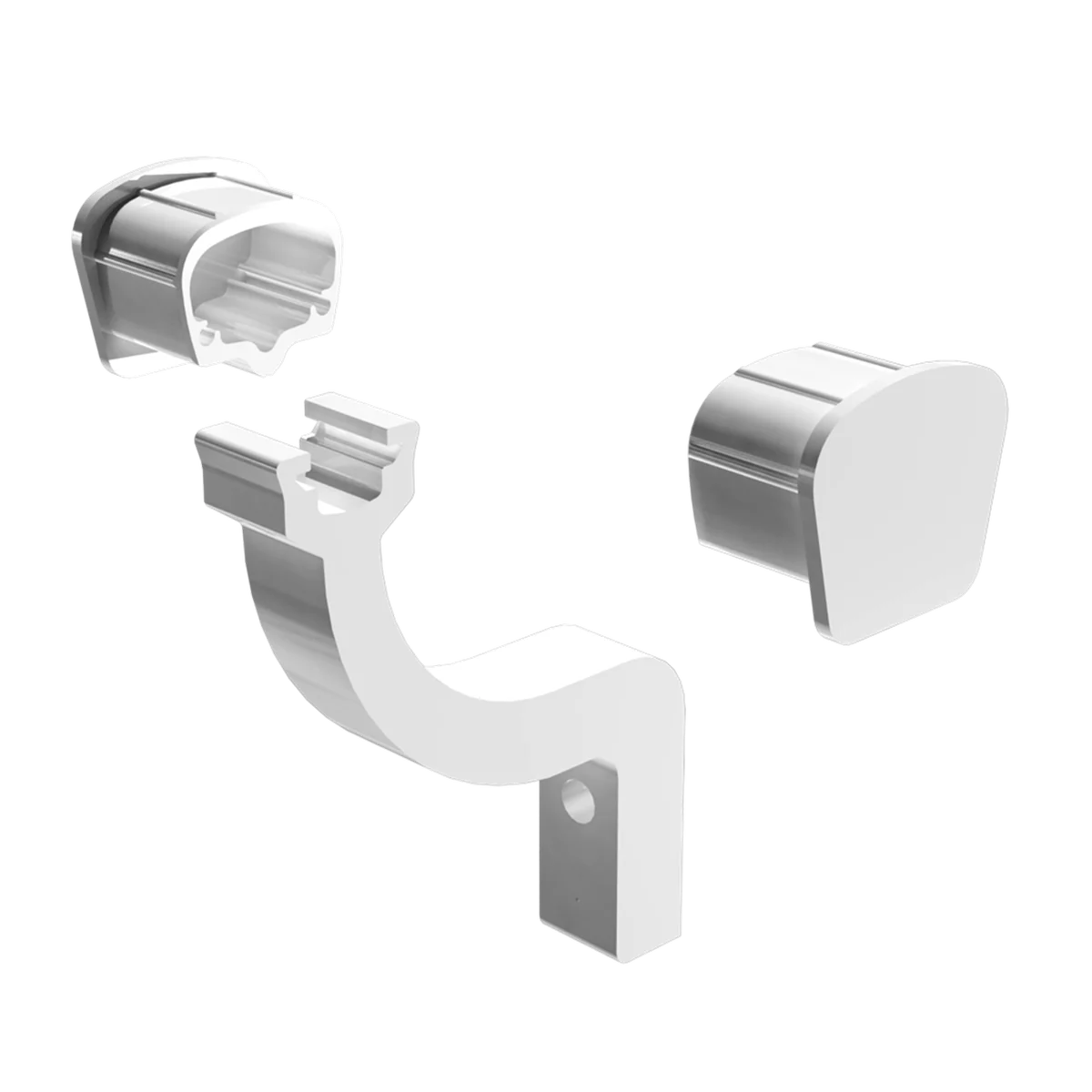 Peak Aluminium Balustrade - 3 Pack - Aluminium - White Finish