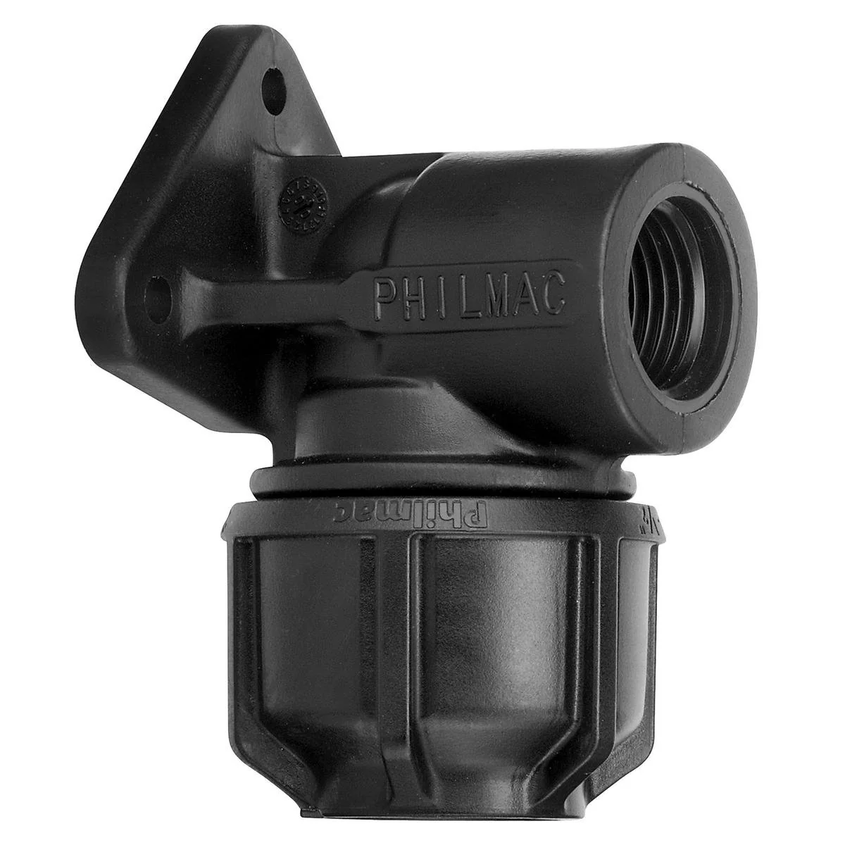 Philmac Metric 20mm Poly Pipe Elbow - 3G Compression - Black - Durable