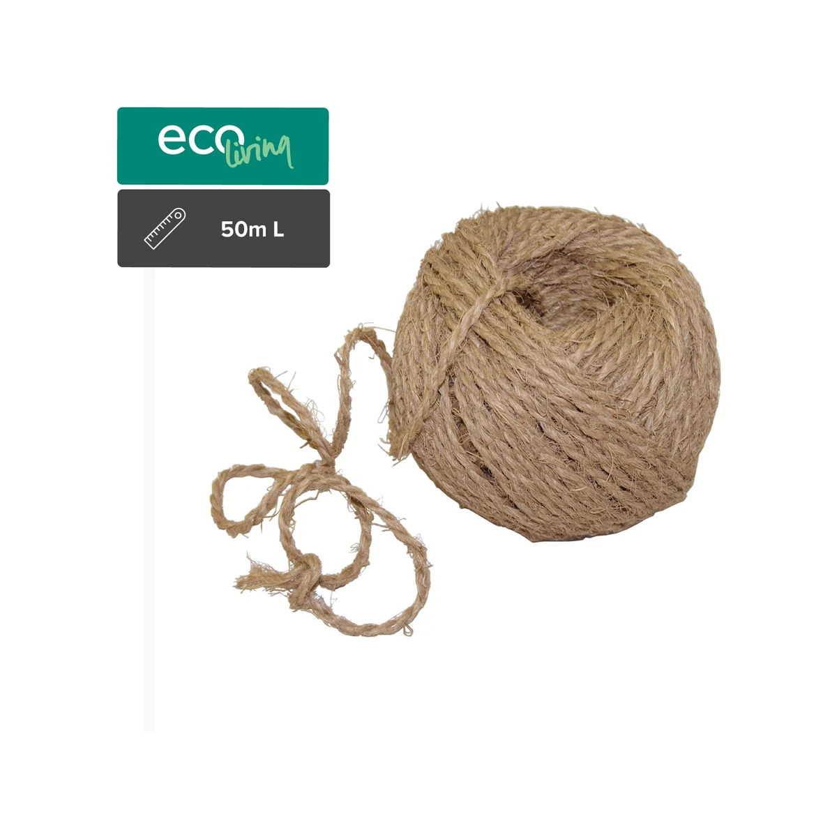 Pillar Natural Coir Twine Plant Tie - 50m - 3.5mm - Natural Coconut Fibre - Image 2