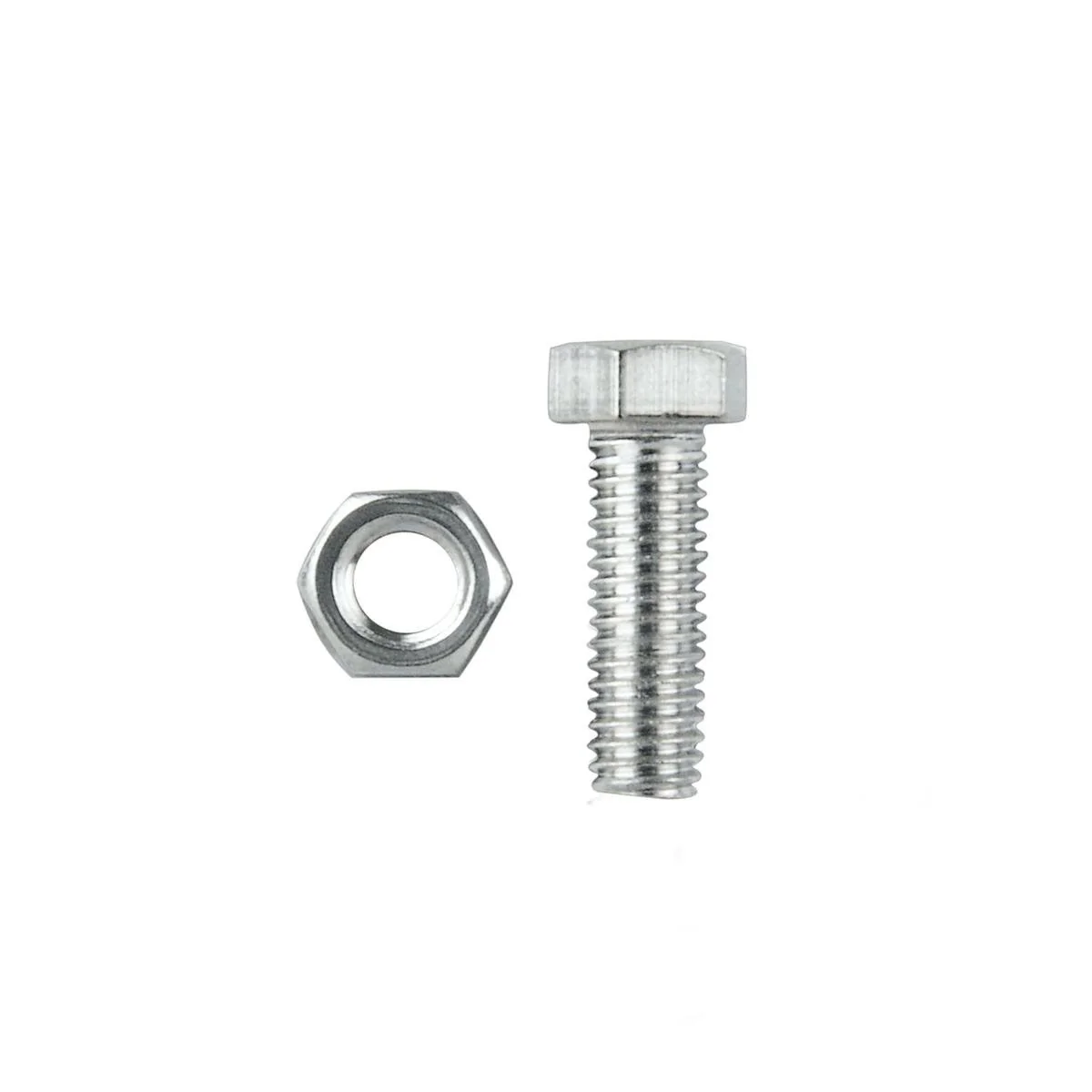 Pinnacle M4 Zinc Plated Hex Head Bolts and Nuts 6 Pack - 35mm Length