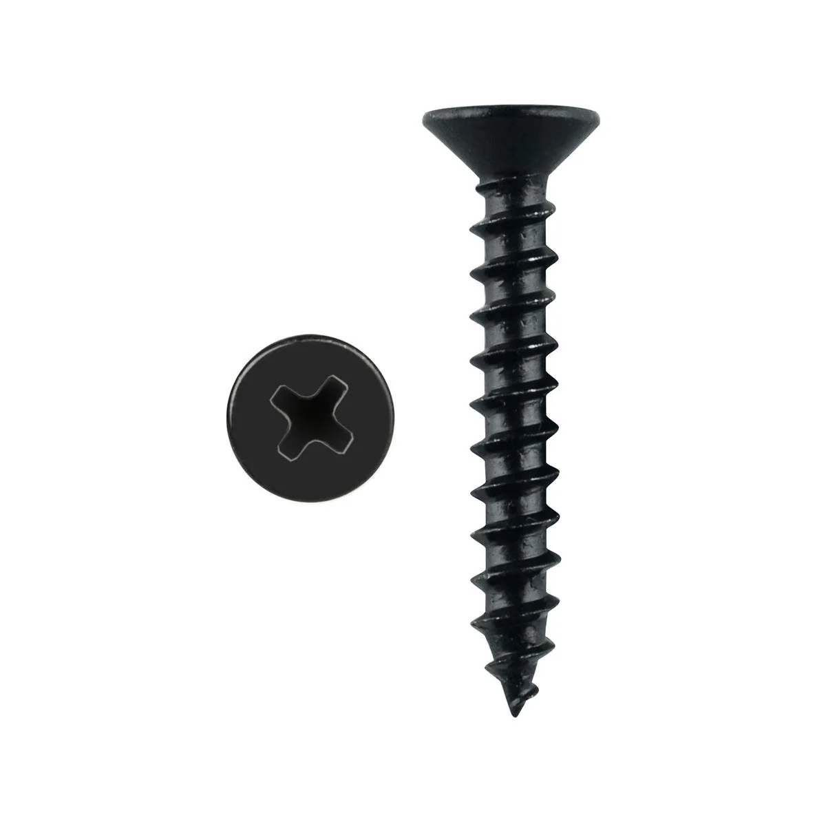 Pinnacle Timber Screws - 3.5 x 20mm - Black - Countersunk