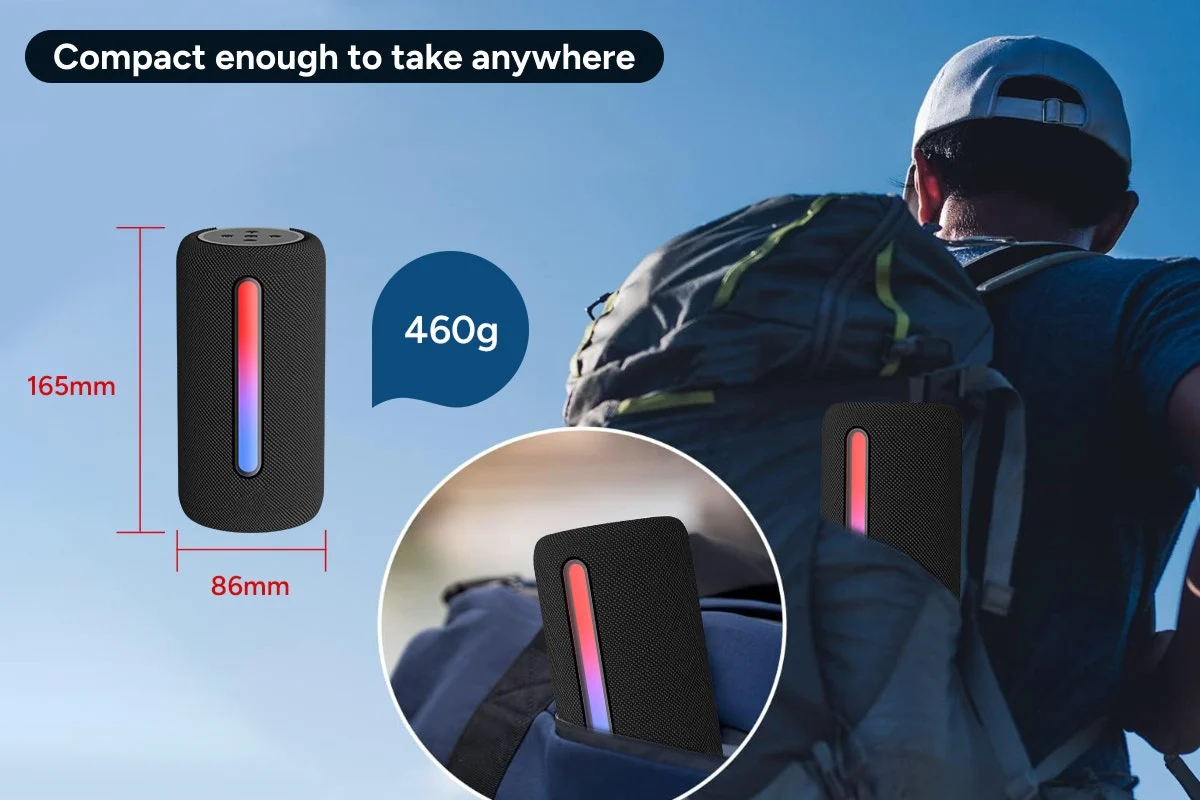 Portable RGB Bluetooth Speaker 10W with LED Lights - Image 7