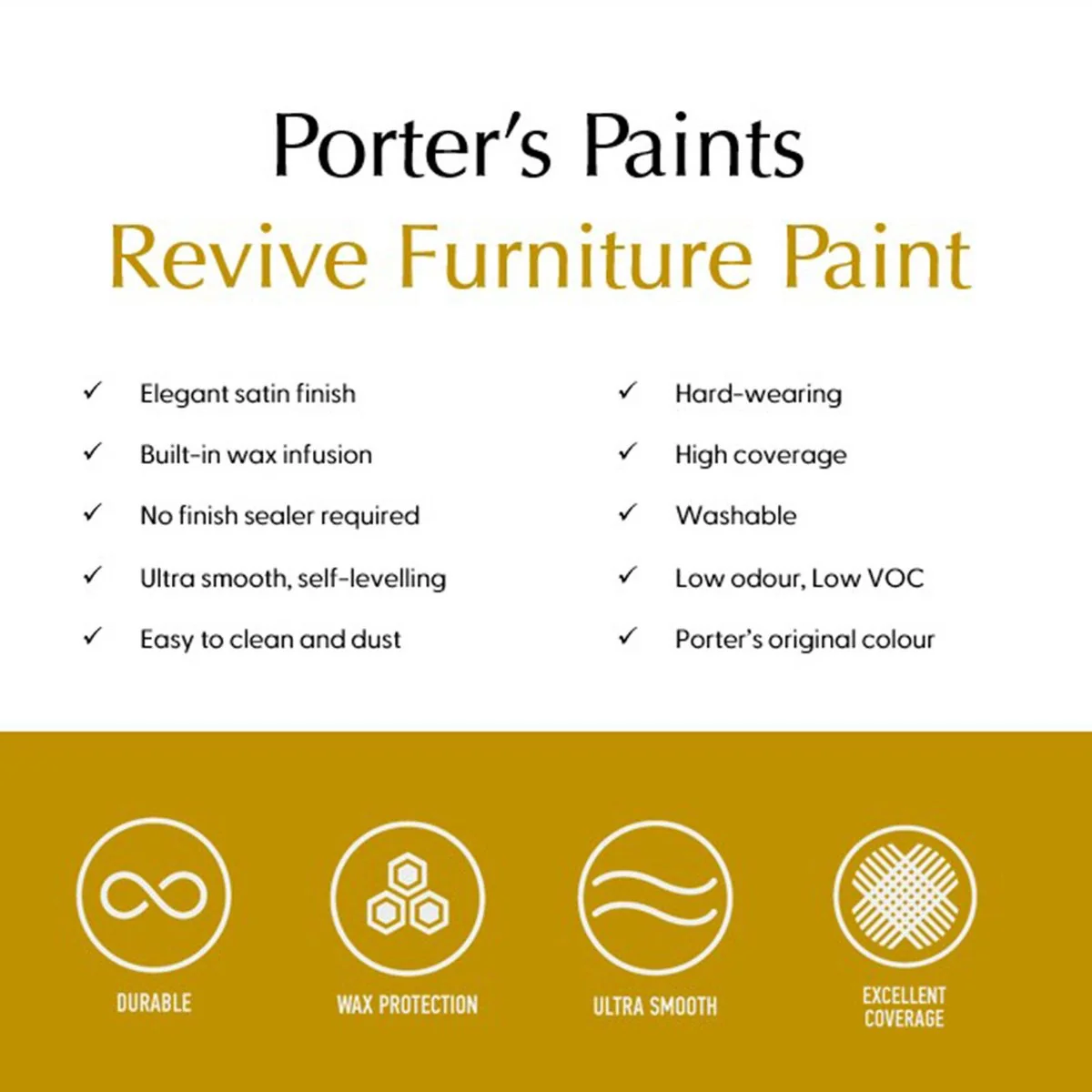 Porter S Paints Revive Furniture Paint 400ml - Engine Room Red - Washable - Image 3