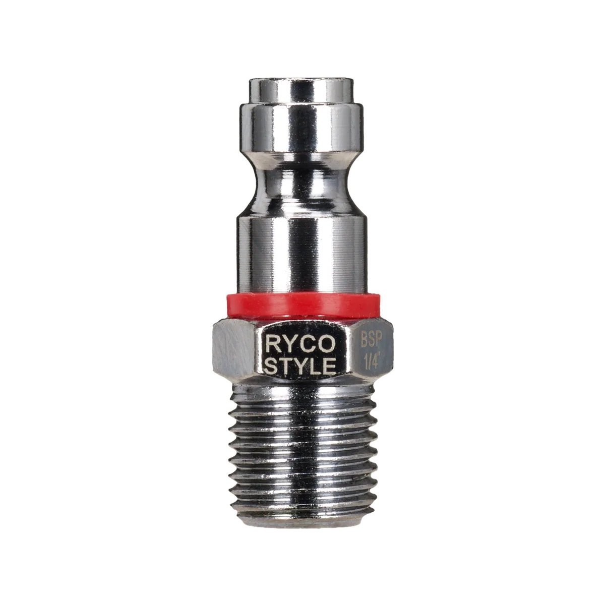 Powerfit Ryco Style 1/4" Male Plug - 150PSI - Solid Steel - Durable