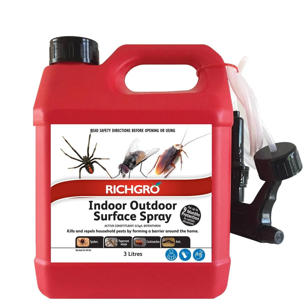 Richgro Indoor Outdoor Surface Spray - 3L - Liquid - Clear - 60m² Coverage