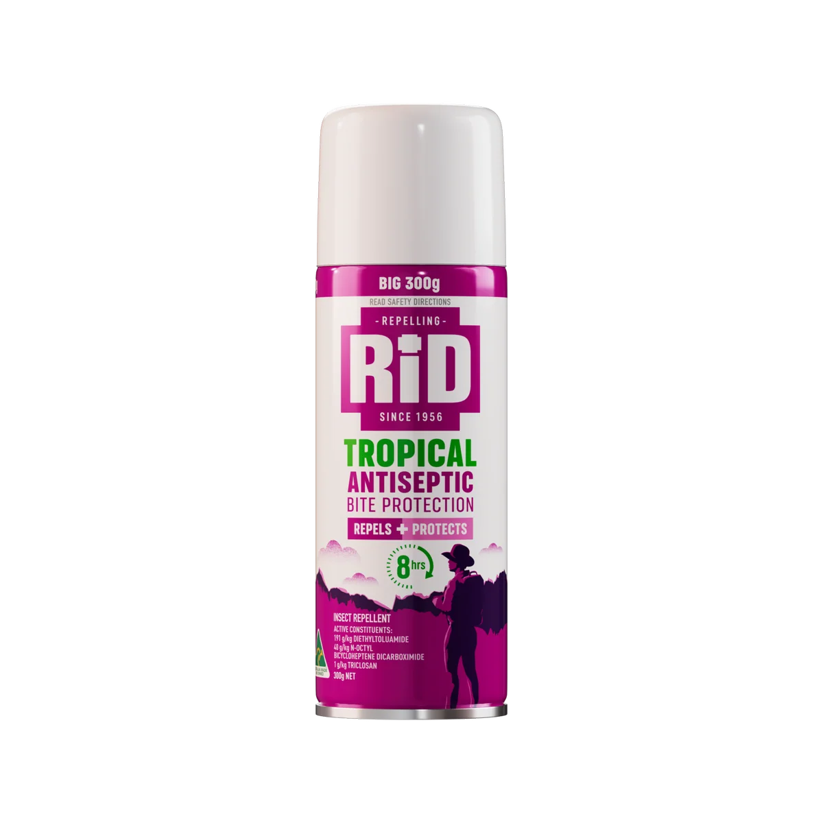 RID Tropical Antiseptic Bite Protection - 300g - DEET - 8 Hours Protection