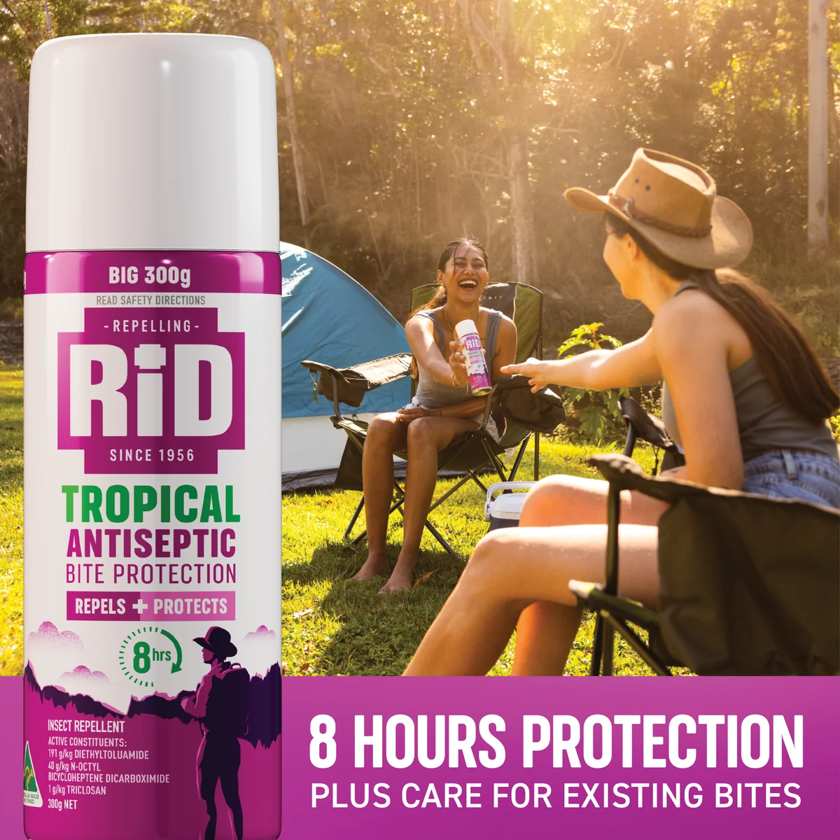 RID Tropical Antiseptic Bite Protection - 300g - DEET - 8 Hours Protection - Image 3