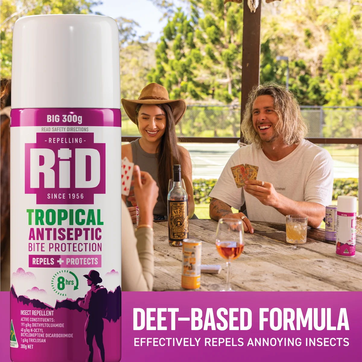 RID Tropical Antiseptic Bite Protection - 300g - DEET - 8 Hours Protection - Image 4