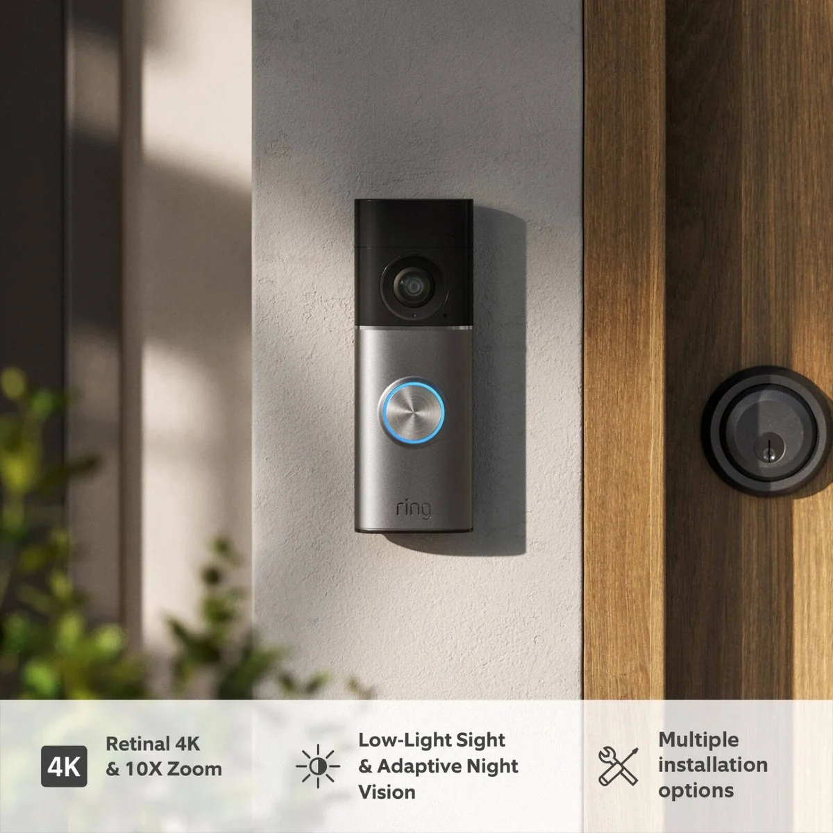 Ring Wired Video Doorbell Pro 3rd Gen 4K Plug In - 49mm x 138mm - Night Vision - Image 3