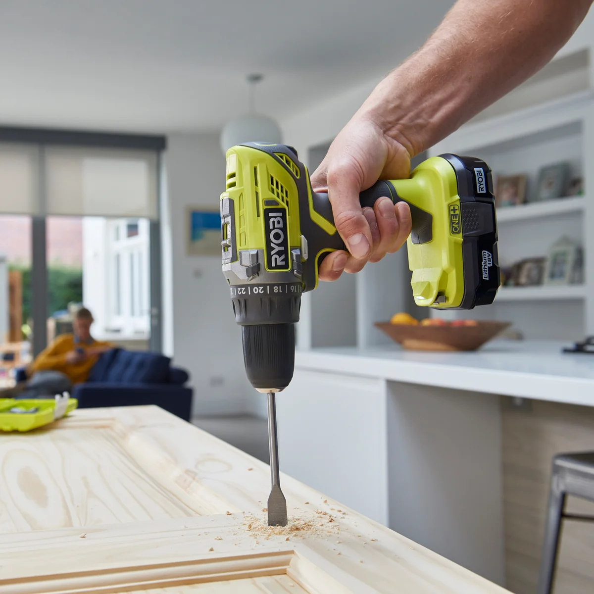 Ryobi 18V ONE+ HP Compact Hammer Drill Kit - 2.0Ah & 4.0Ah Batteries - 54Nm Torque - Lightweight Design - Image 3