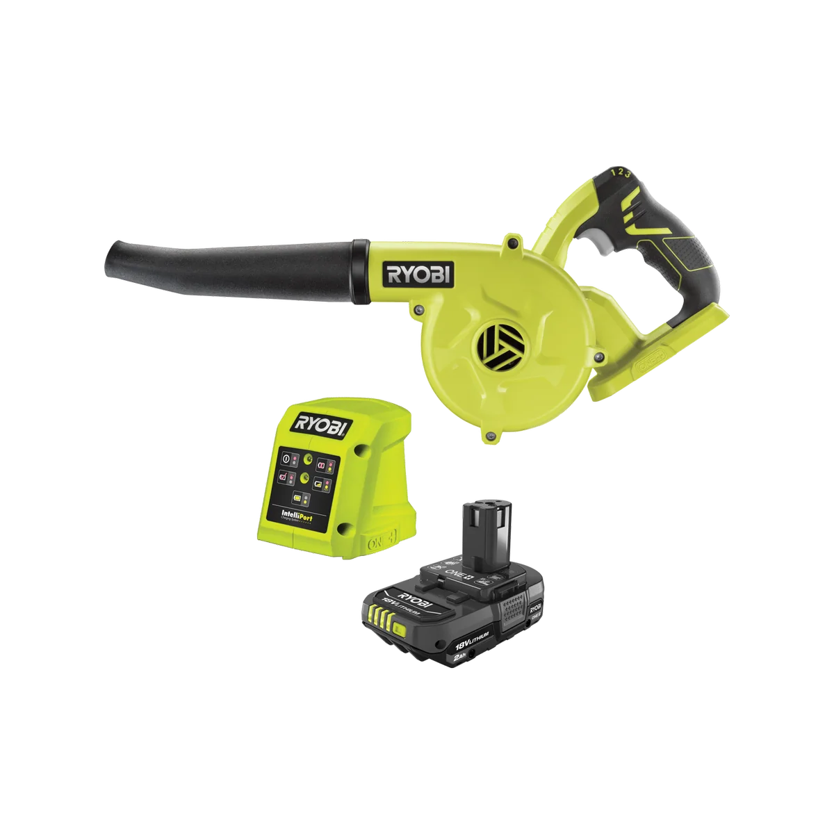 Ryobi Workshop Blower - 18V - 2.0Ah Battery - Variable Speed