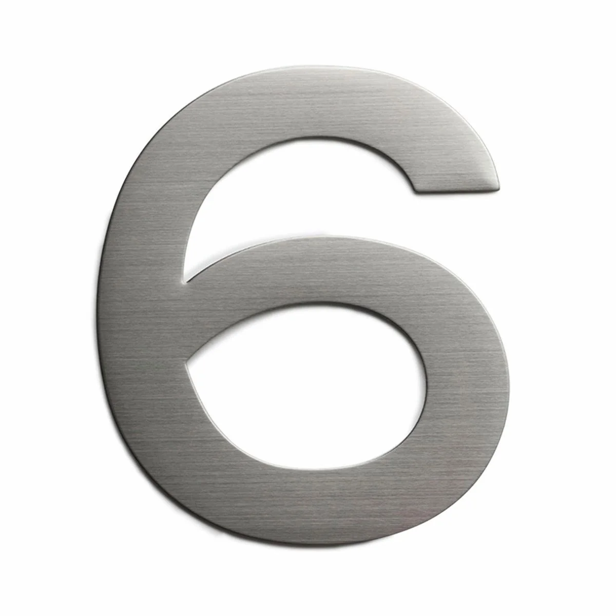 Sandleford 150mm Stainless Steel House Number 6 - Silver - Rust Resistant