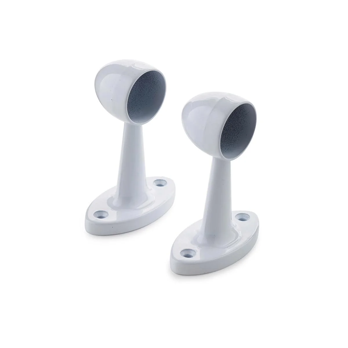 Sandleford 19mm White Pillar End 2 Pack - Zinc Alloy - White