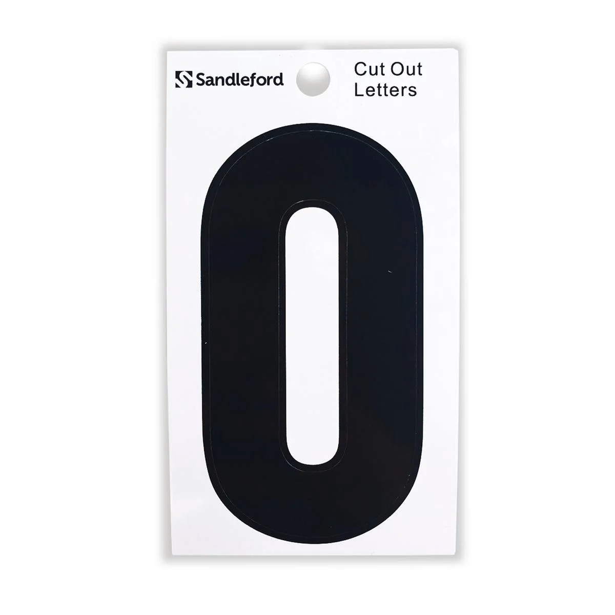 Sandleford 85mm Black Cut Out Self Adhesive House Letter O