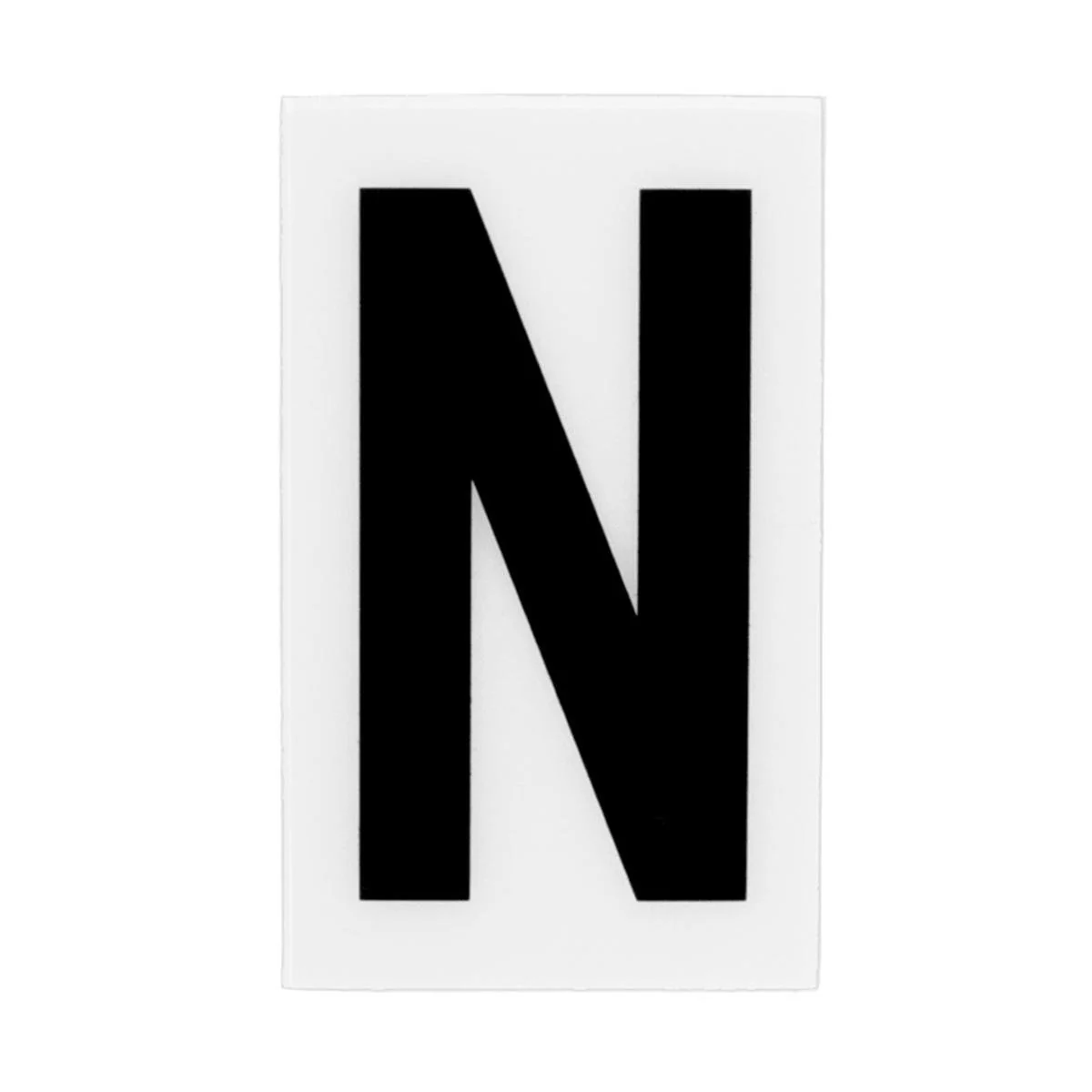 Sandleford 85mm White Self Adhesive House Letter N - Durable Polycarbonate