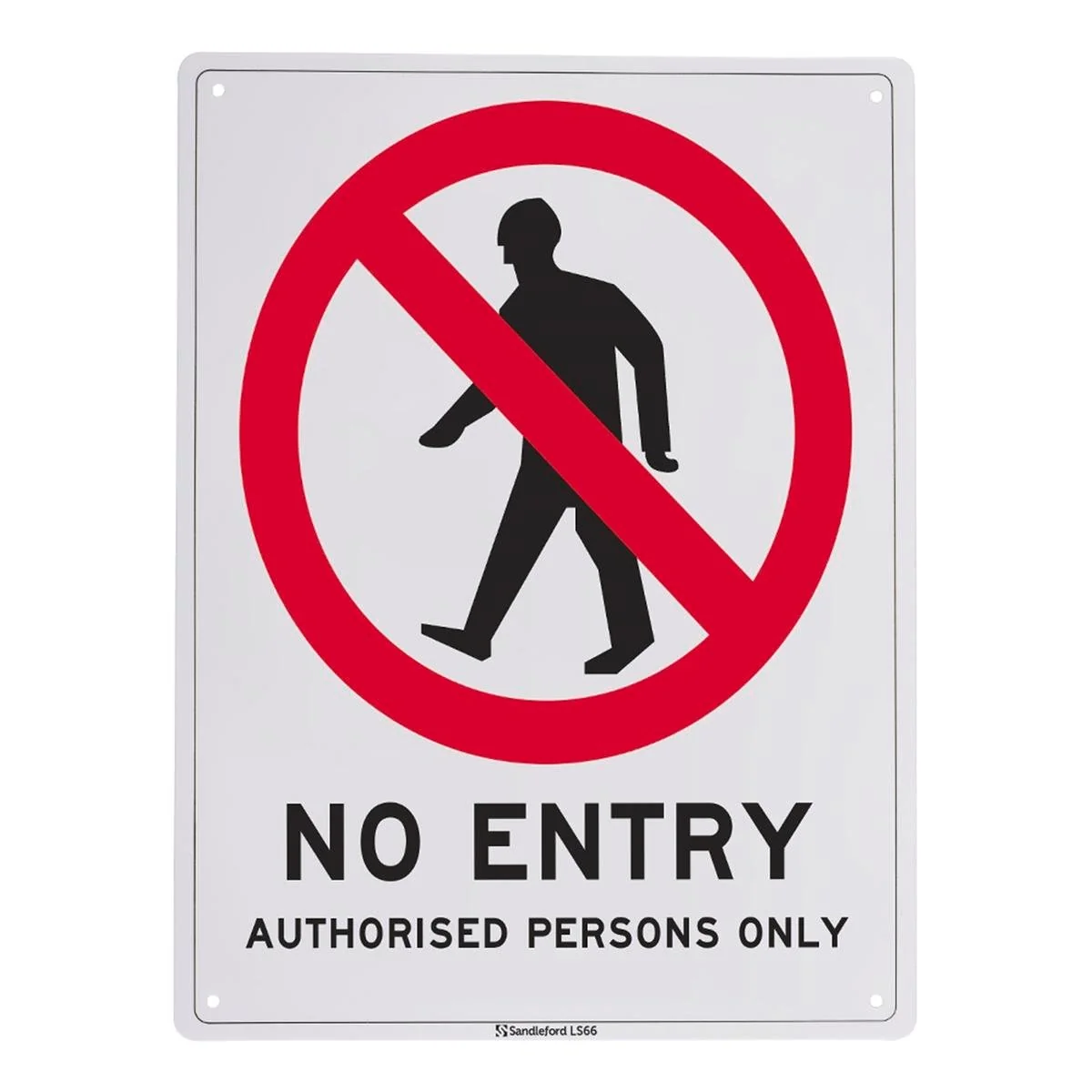 Sandleford No Entry Plastic Sign 450 x 600mm - UV Resistant - LS66