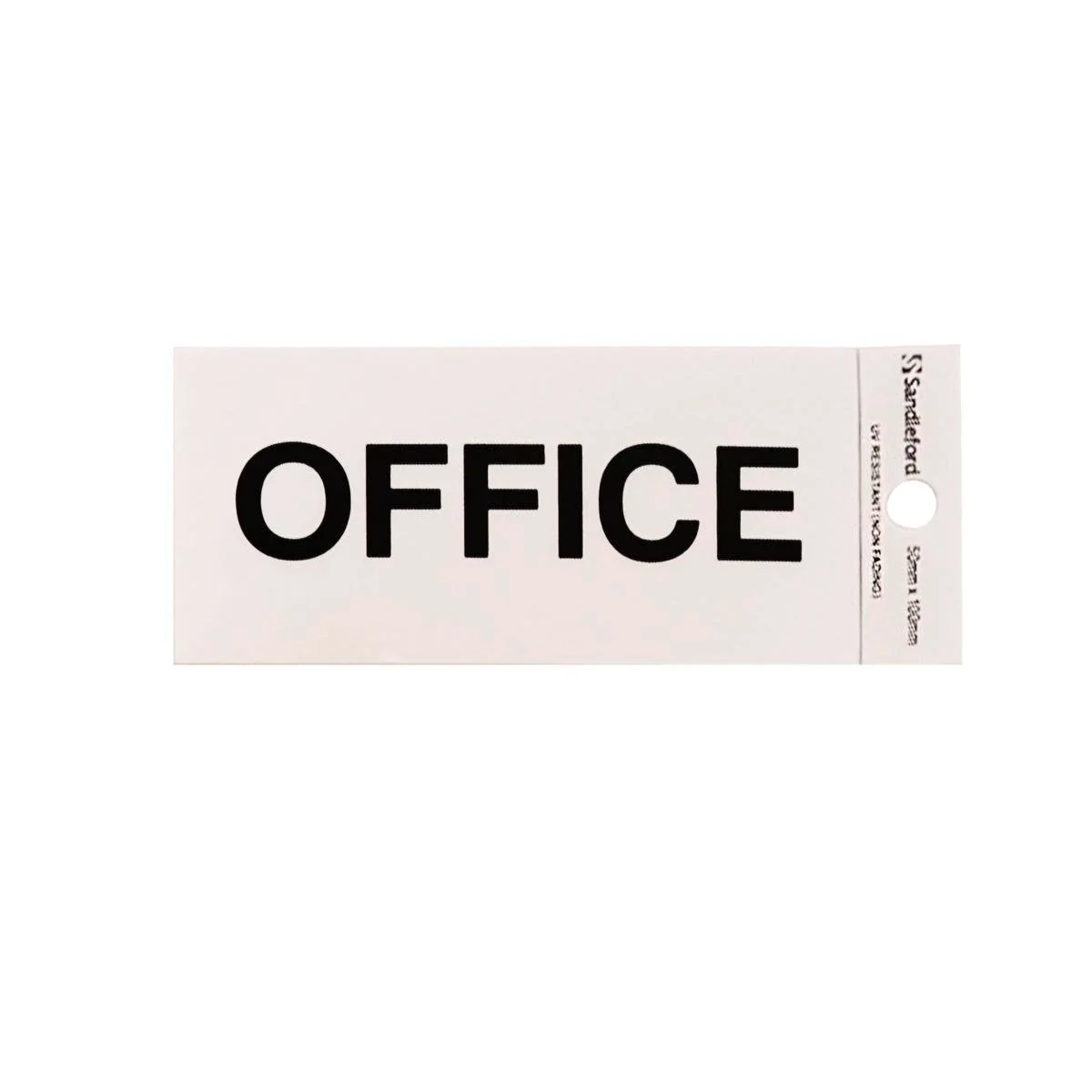 Sandleford Office Silver Self Adhesive Sign 100 x 50mm