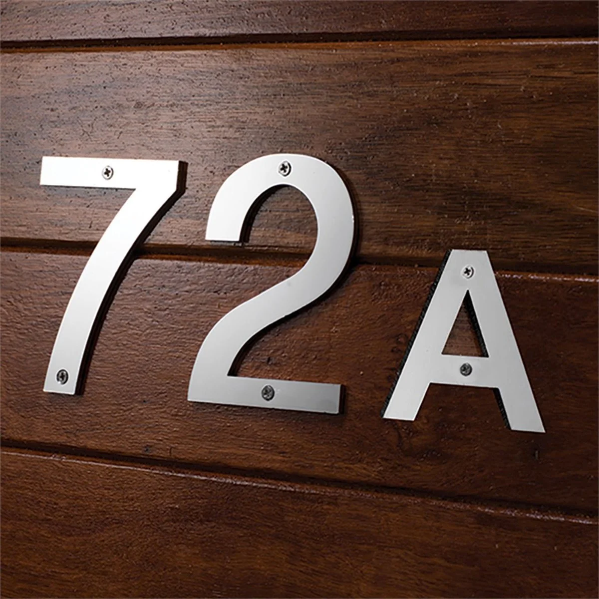 Sandleford Stainless Steel House Number 3 - 100mm - Brushed Finish - Image 2