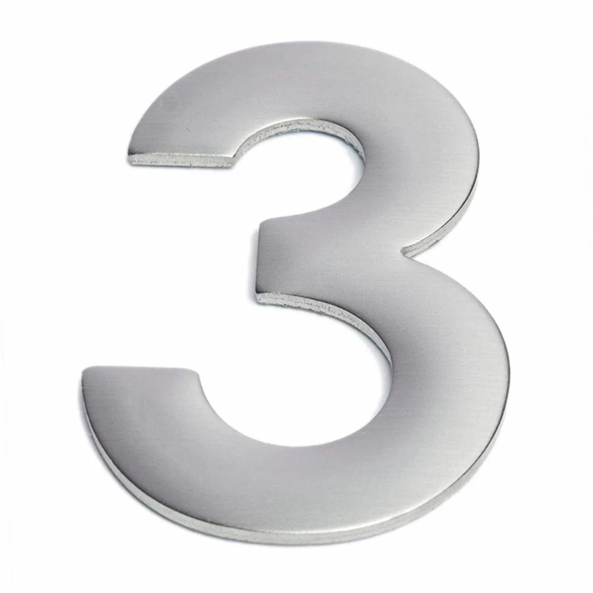 Sandleford Stainless Steel Self Adhesive House Number 3 - 75mm - Brushed
