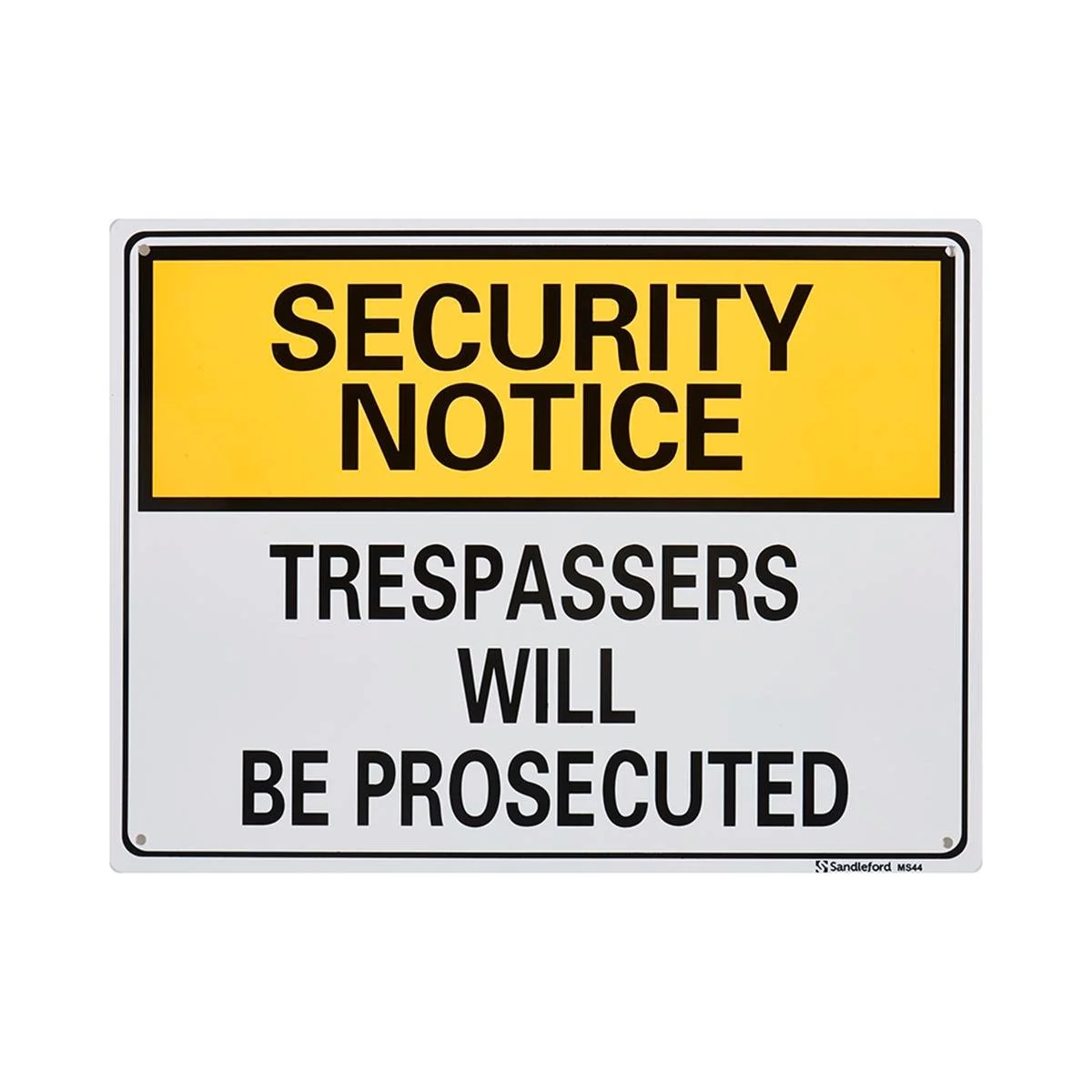 Sandleford Trespassers Prosecuted Sign - 300 x 225mm - Polypropylene - UV Resistant