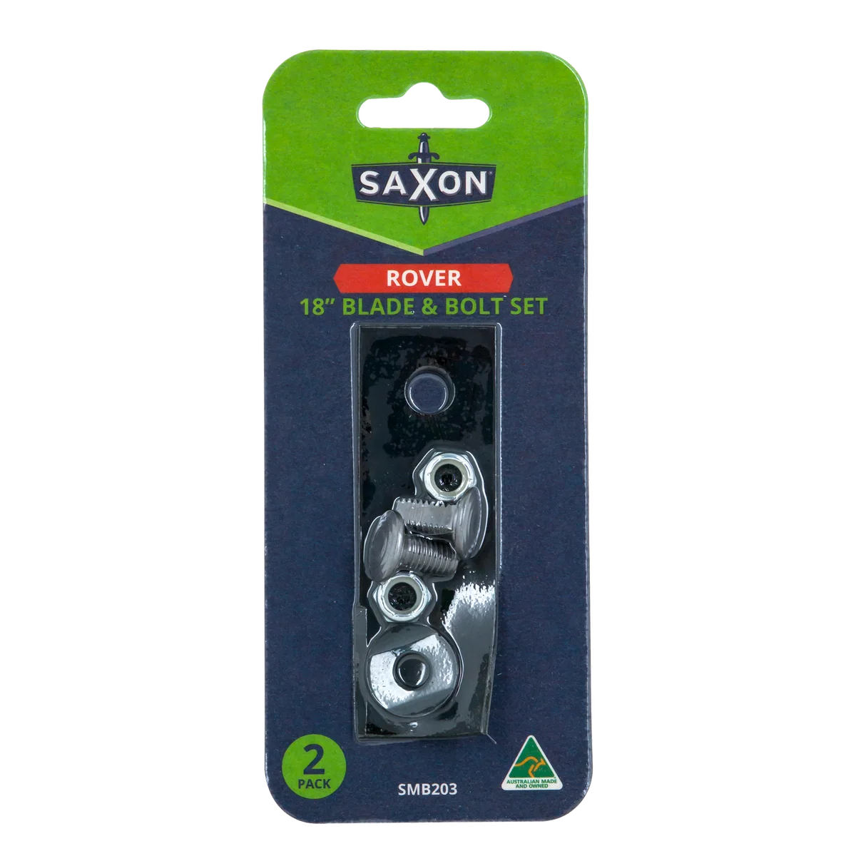 Saxon 18 Mower Blade and Bolt Set - 2 Pack - 18" - Compatible with Rover 18 & 20 Models