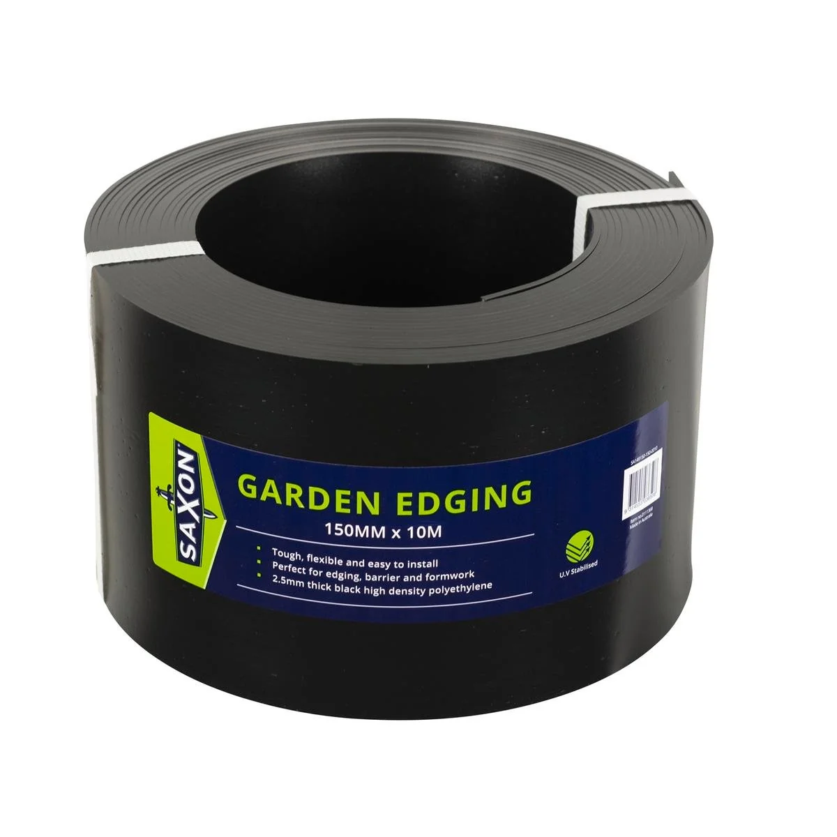 Saxon Black Garden Edge 150mm x 10m - Australian Made - 10m