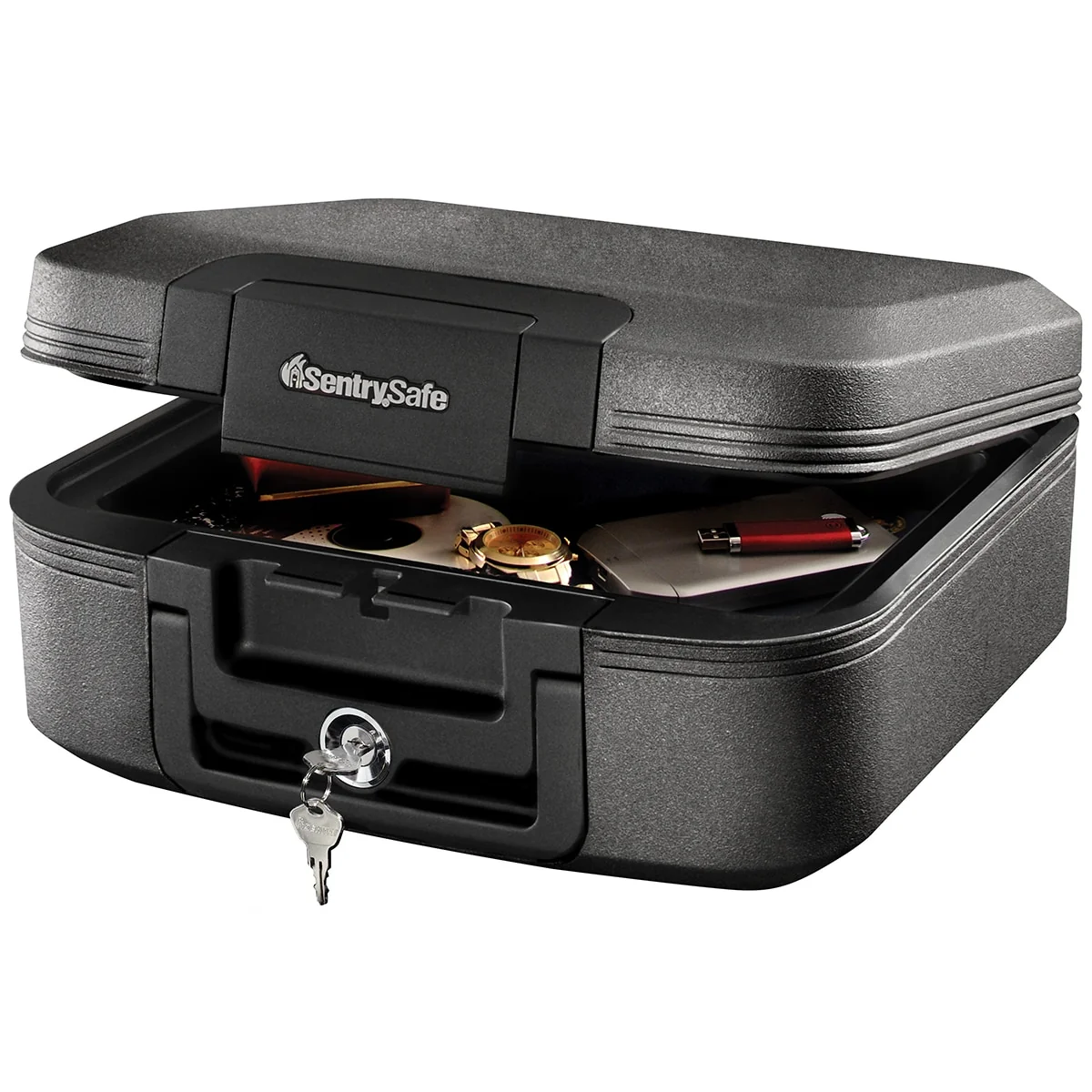 SentrySafe Privacy Lock Chest CHW20101 Black Portable Water & Fire - Image 2