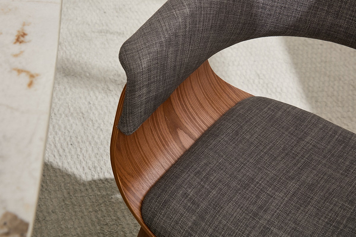 Set of 2 Matt Blatt Bentwood Upholstered Dining Chairs Walnut - Image 8