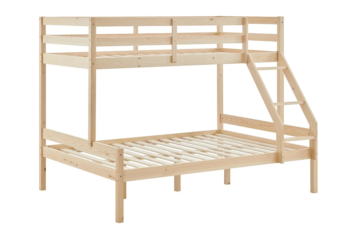 Shangri La Pasadena Single Over Double Bunk Bed Natural - Image 5