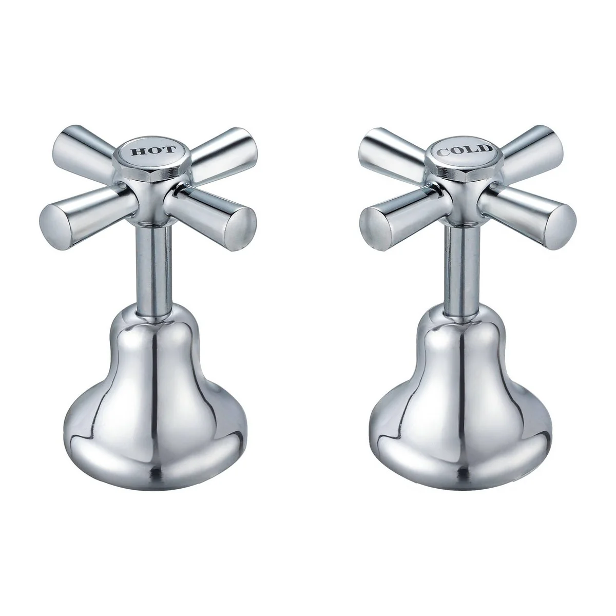 Shaw Mason Chrome Basin Top Assembly Pair - 1/2 Turn - 67mm x 103mm