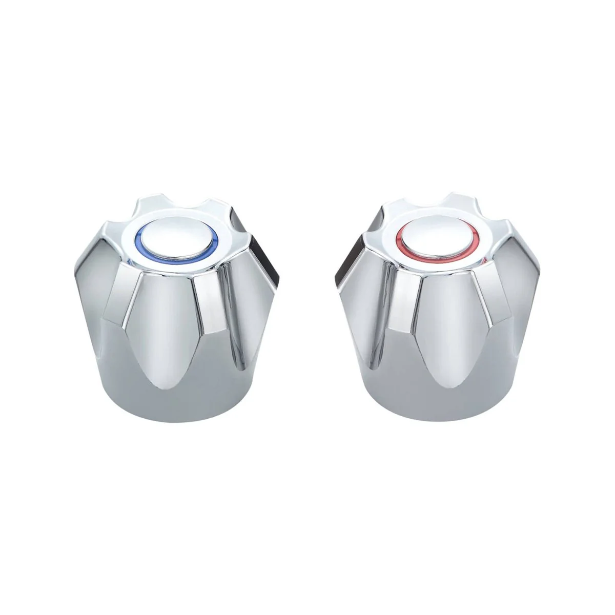 Shaw Mason Chrome PVC Six Point Tap Handles Pair - Durable - Easy Grip