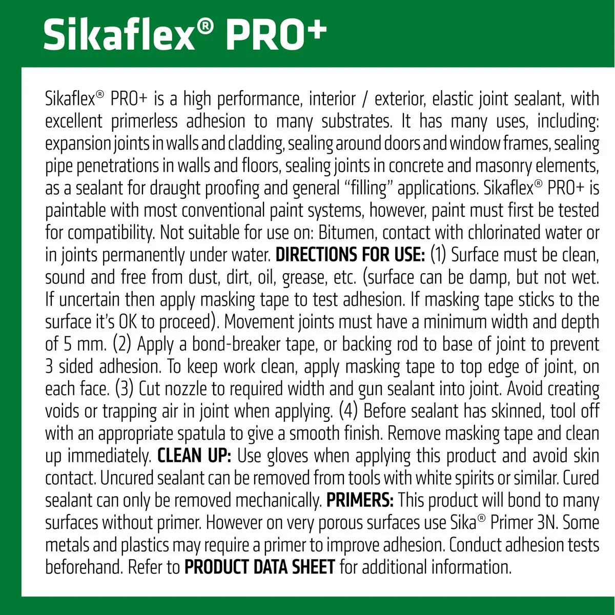 Sika Sikaflex Pro - 600ml - Polyurethane Sealant - Bubble-Free Curing - Image 3