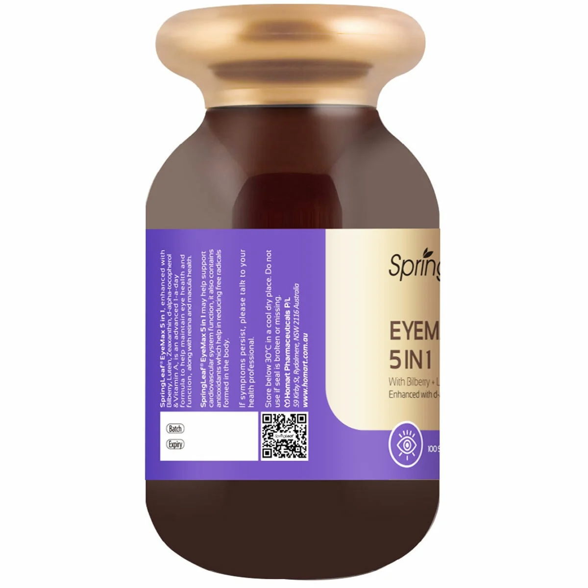 Springleaf EyeMax 5 in 1 Daily Bilberry 100 Capsules SLC03610-PA - Image 2