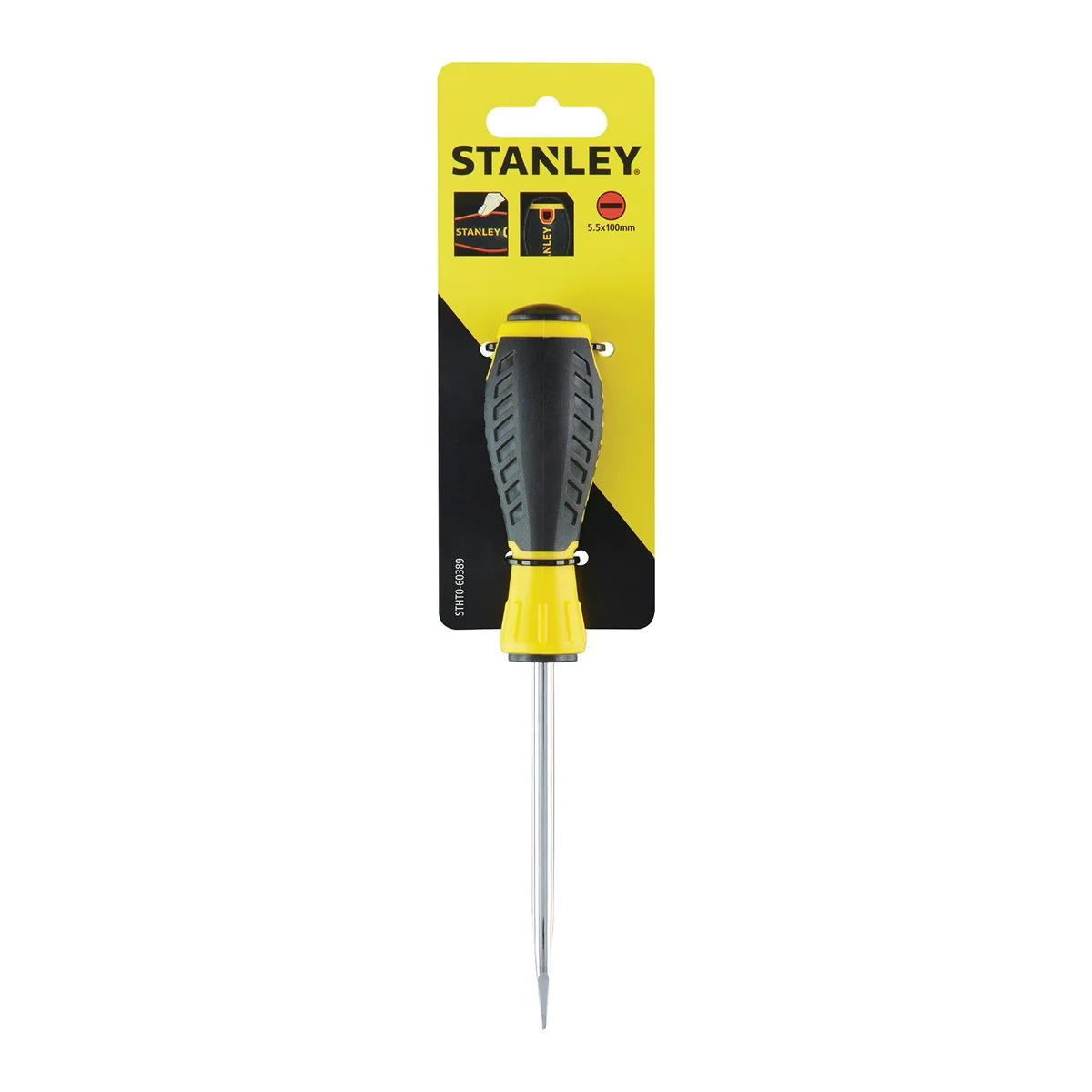 Stanley 5 5 x 100mm Standard Tip Screwdriver - Chrome Plated Steel - Image 2
