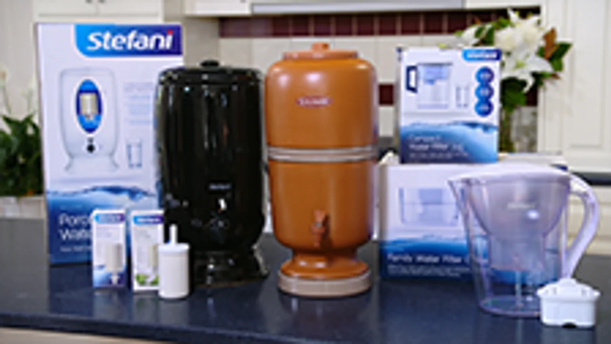 Stefani Water Purifier - 12L - Black Porcelain - Natural Filtration - Image 3
