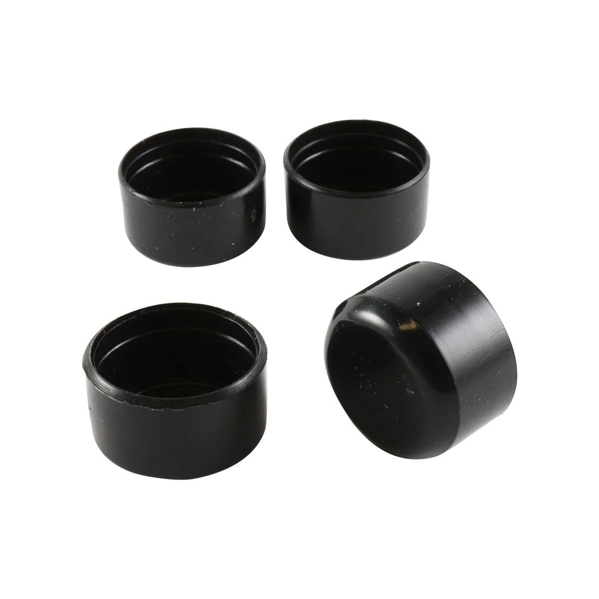 Surface Gard 25mm Black Round Plastic External Chair Tip 4 Pack