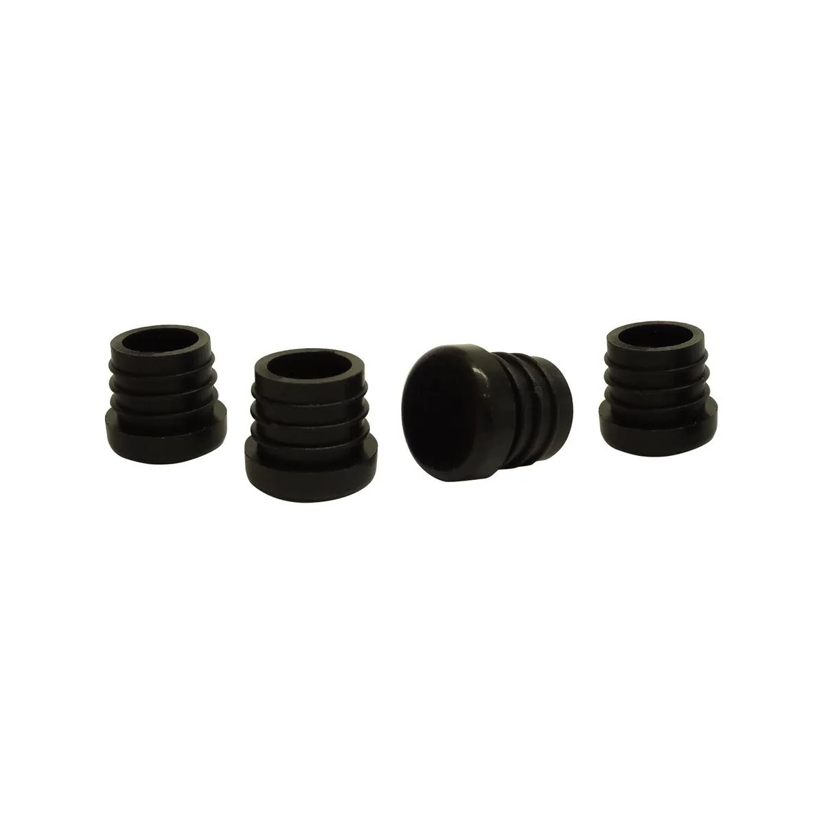 Surface Gard Black Round Plastic Internal Chair Tip 4 Pack - 19mm