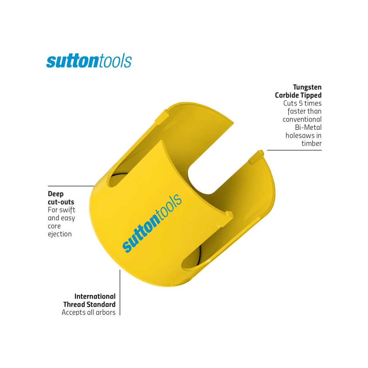 Sutton Tools 121mm Tct Multi Purpose Seamless Holesaw - Red - Image 3