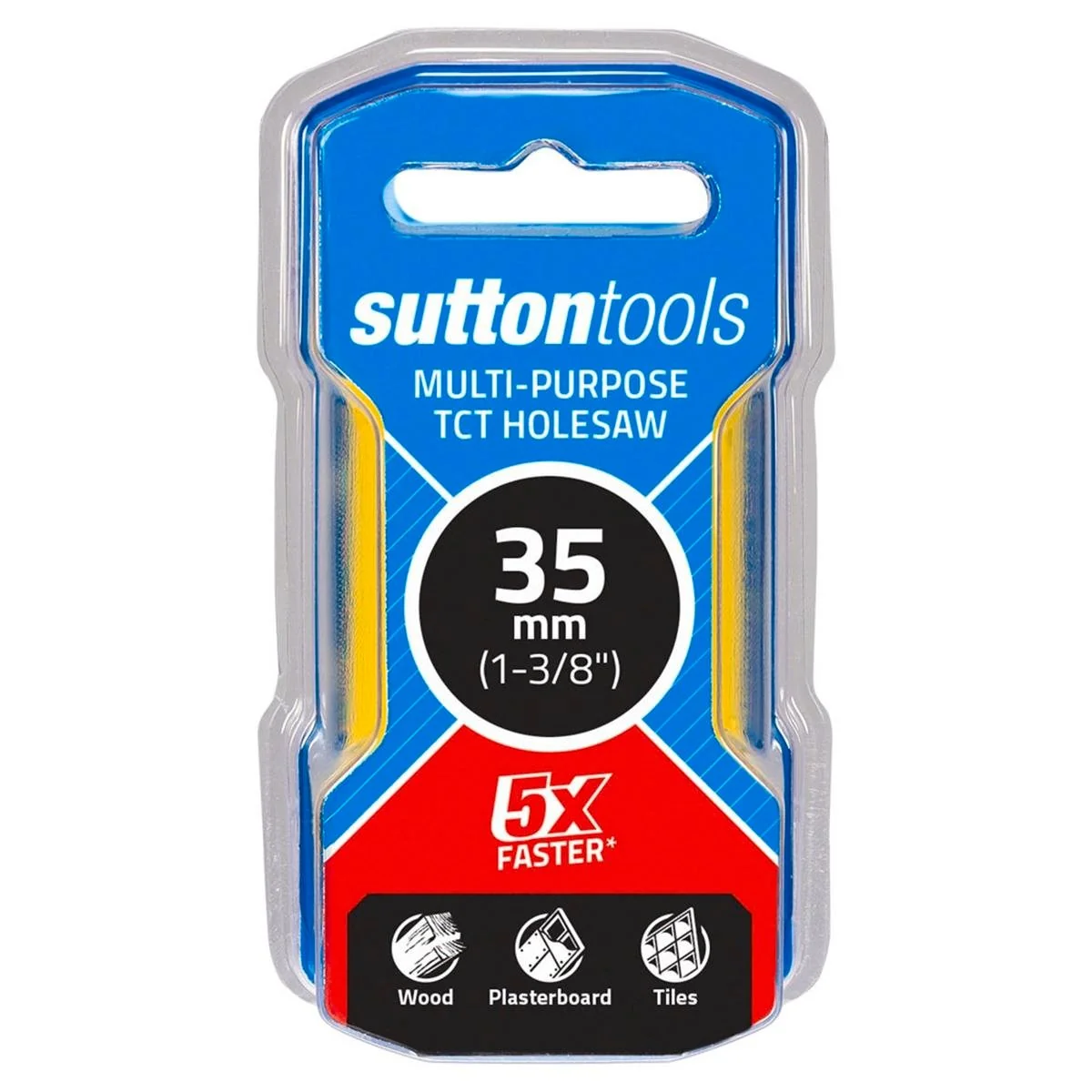 Sutton Tools 35mm Tct Multi Purpose Seamless Holesaw - Red