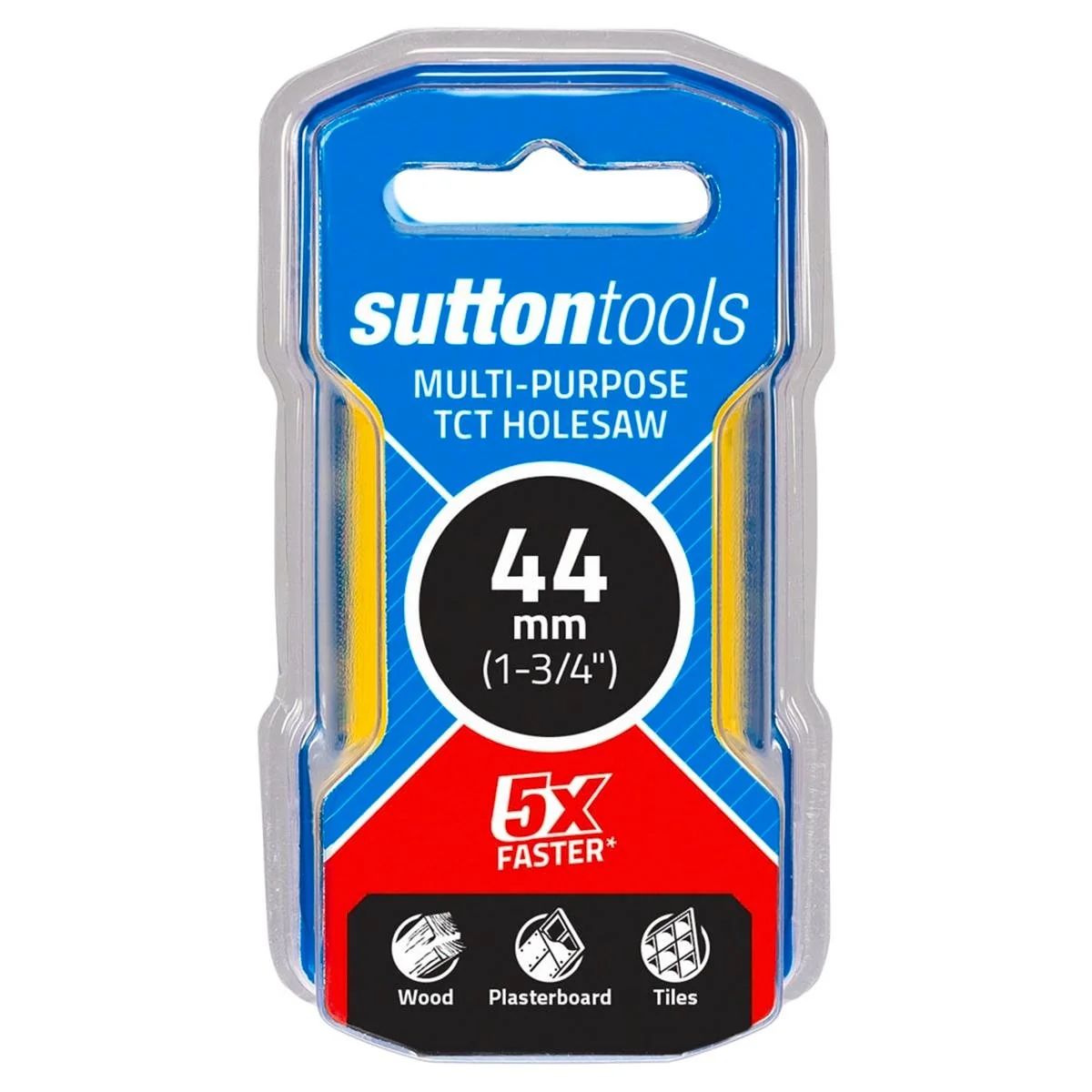 Sutton Tools 44mm Tct Multi Purpose Seamless Holesaw - Red