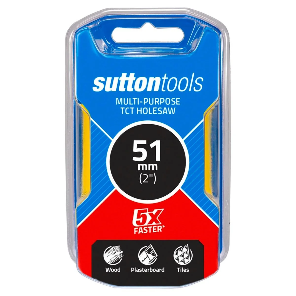 Sutton Tools 51mm Tct Multi Purpose Seamless Holesaw - Red