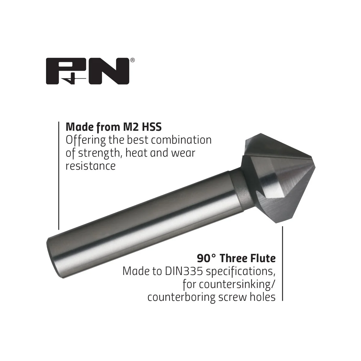 Sutton Tools Countersink Bit - 8.3mm - HSS - Three Flute - Image 3