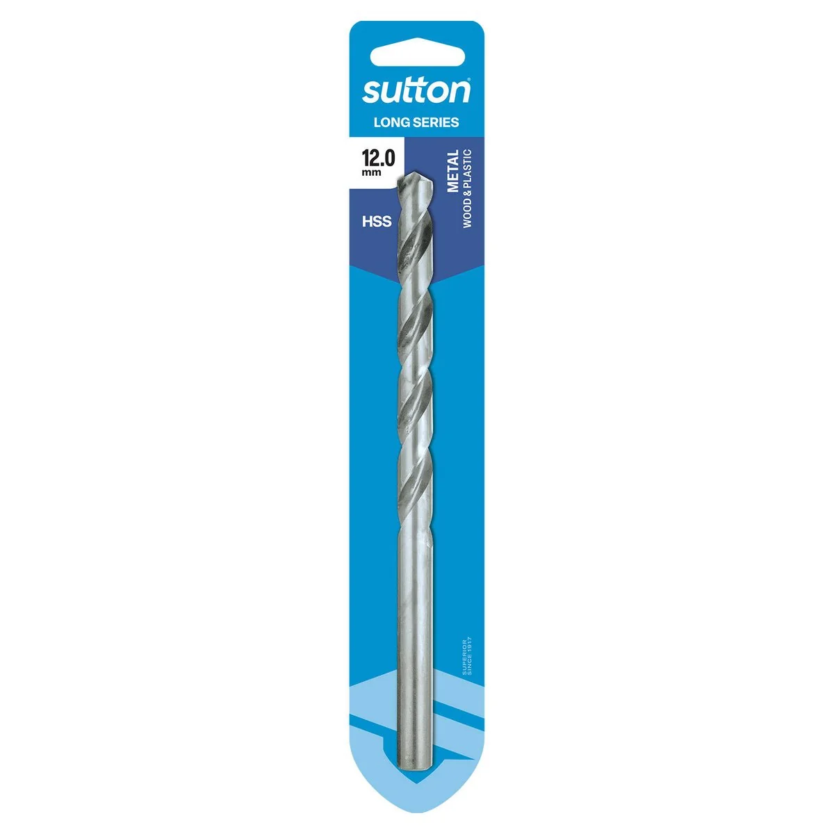 Sutton Tools Long Series Jobber Drill Bit - 12mm - M2 HSS - Blue Finish