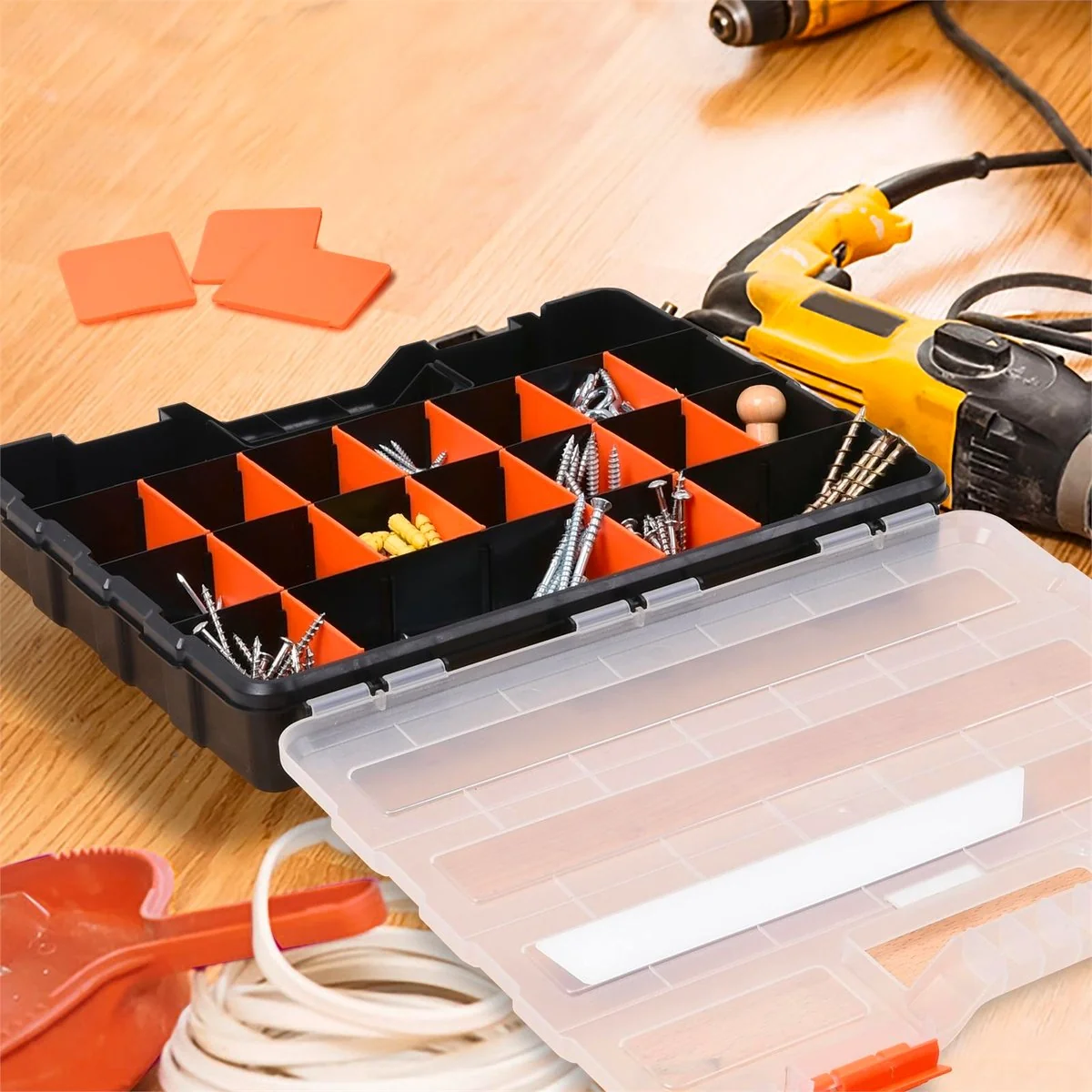 Tactix Compartment Organiser - 380mm - Polypropylene - Heavy Duty - Image 3