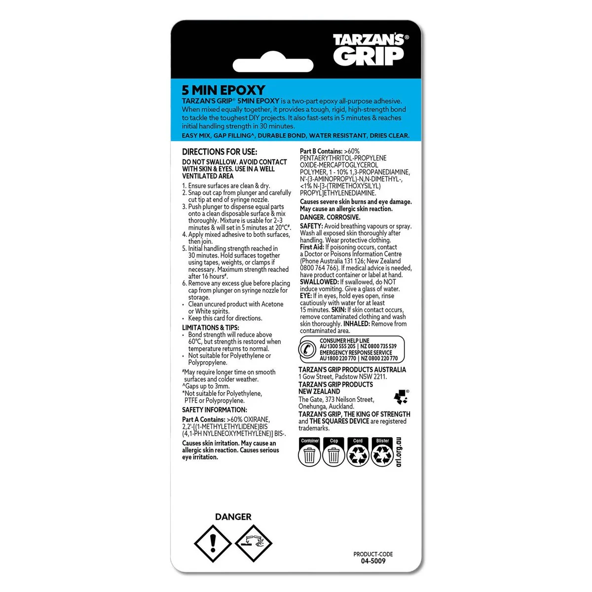 Tarzan S Grip Epoxy - 24ml - Multi-Surface - Fast Setting - Image 2