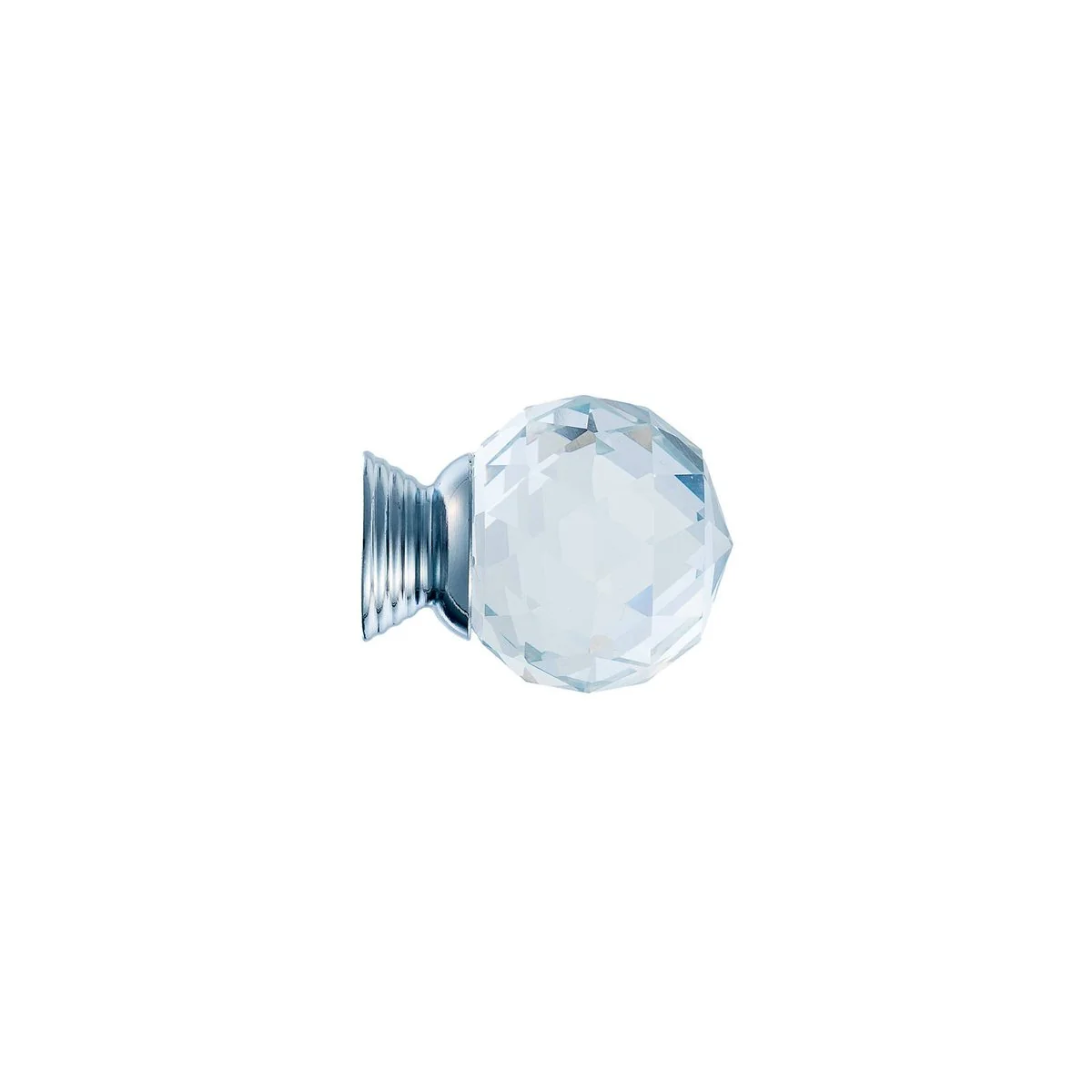 Taskmaster 30mm Crystal Cabinet Knob Pack of 4 - Crystal and Steel - 30mm - Image 3