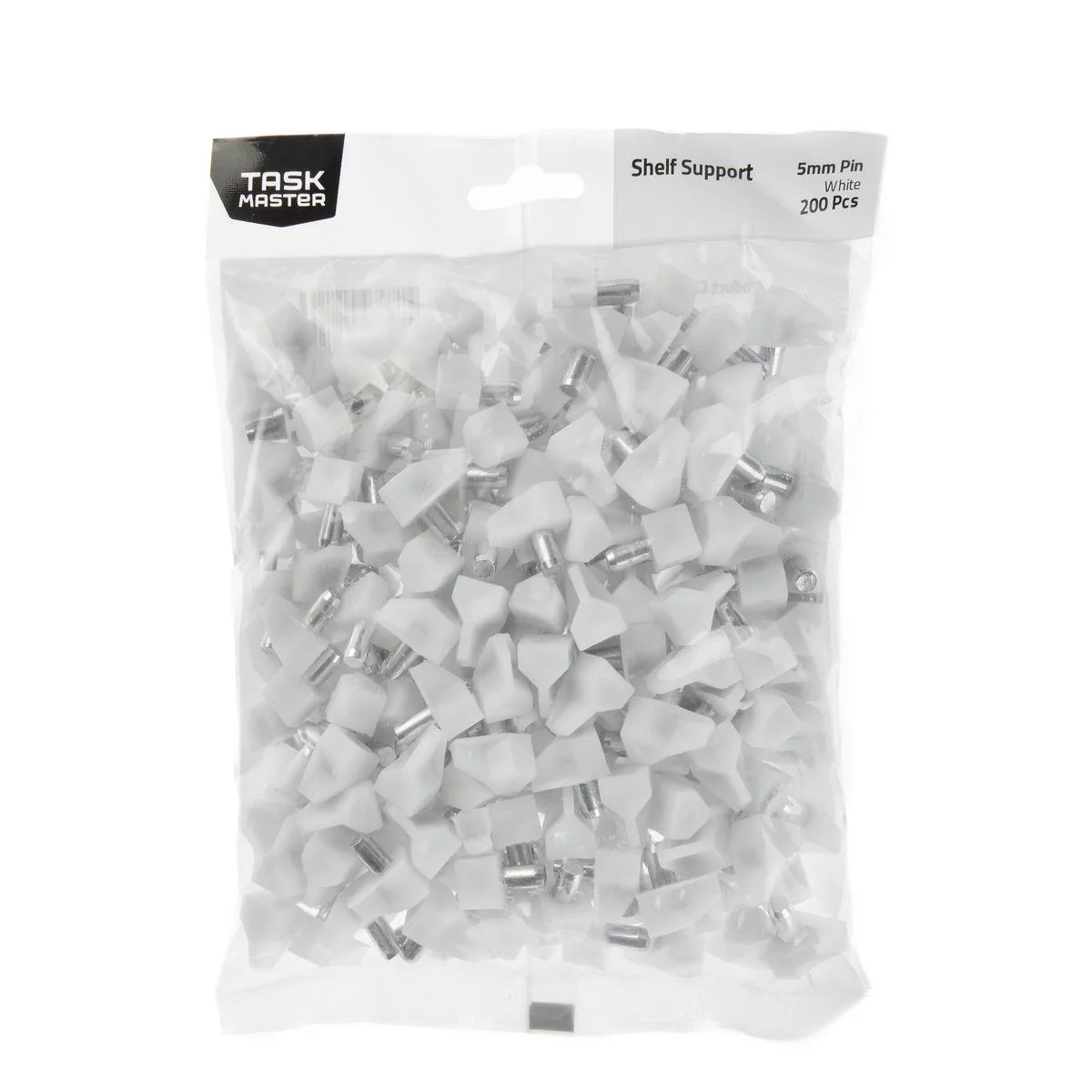 Taskmaster Plastic Shelf Support - 5mm - White - Easy to Install