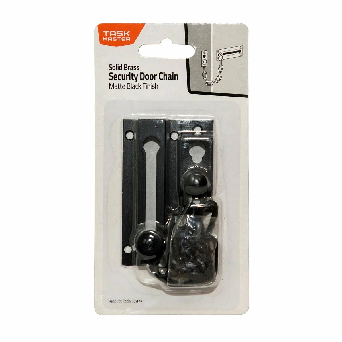 Taskmaster Security Door Chain - 32mm - Solid Brass - Matte Finish